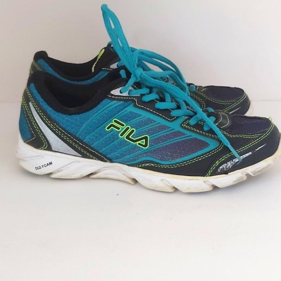 FILA | Women's DLS Foam Running Shoes Green Teal Black Size 8.5 - Picture 1 of 9